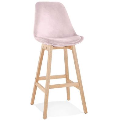 Kokoon Design Barhocker Basil Pink und Natur Naturbelassen Pink