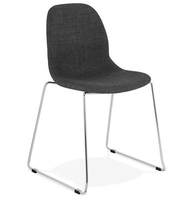 Kokoon Design Stuhl Silento Dunkelgrau und Chrom Dunkelgrau Verchromt