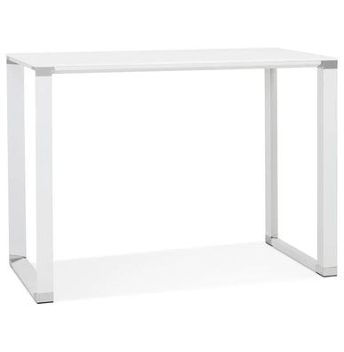 Kokoon Design Schreibtisch / Hochtisch Warner Glas Weiß 140cm Weiß mit Glasplatte