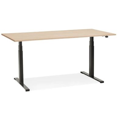 Kokoon Design Schreibtisch Droide Holz Natur und Schwarz 140 cm Tie