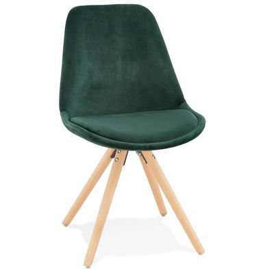 Kokoon Design Stuhl Jones Grün und Natur Grün Naturbelassen