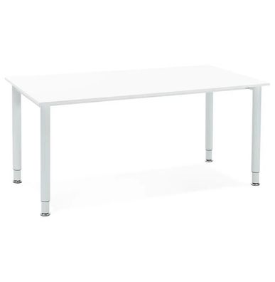 Kokoon Design Schreibtisch Buro Metall Weiß Reinweiß Weiß 160 x 75 x 80 cm