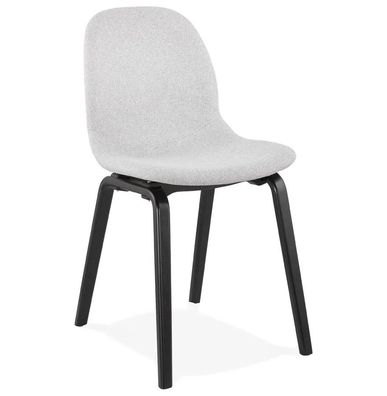 Kokoon Design Stuhl Capri Hellgrau und Schwarz Tiefschwarz Hellgrau