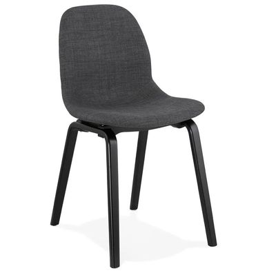 Kokoon Design Stuhl Capri Dunkelgrau und Schwarz Tiefschwarz Dunkelgrau