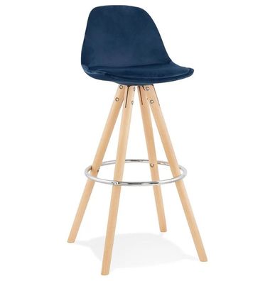 Kokoon Design Barhocker Franky Blau und Natur Naturbelassen Blau