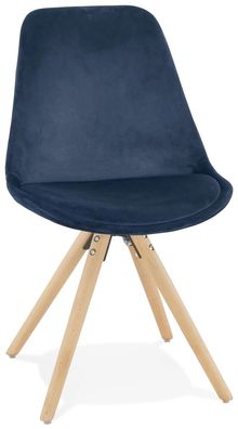 Kokoon Design Stuhl Jones Blau und Natur Blau Naturbelassen