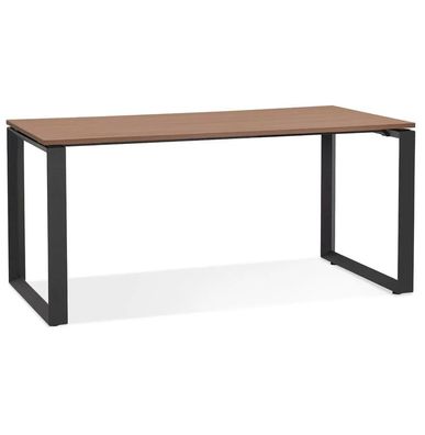 Kokoon Design Schreibtisch Abak Holz Wallnuss und Schwarz 160 cm Tie