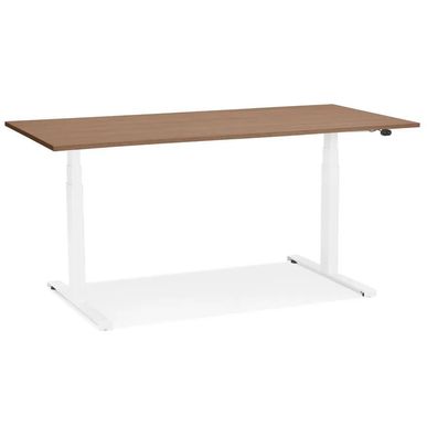 Kokoon Design Schreibtisch Droide Holz Wallnuss und Weiß 140 cm Wal