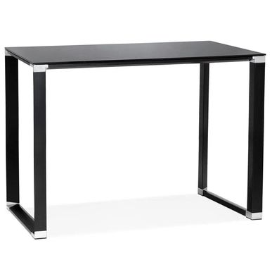Kokoon Design Schreibtisch / Hochtisch Warner Glas Schwarz 140cm Schwa