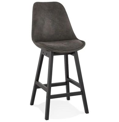 Kokoon Design Barhocker Svenke Mini Dunkelgrau und Schwarz Tiefschwarz Dunkelgrau