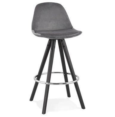Kokoon Design Barhocker Franky Mini 65 Grau und Schwarz Tiefschwarz Grau