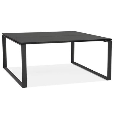 Kokoon Design Schreibtisch Abak Holz Schwarz 140 cm Tiefschwarz Schwar