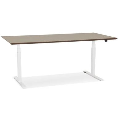 Kokoon Design Schreibtisch Sidebu Holz Wallnuss und Weiß 180 cm Wal