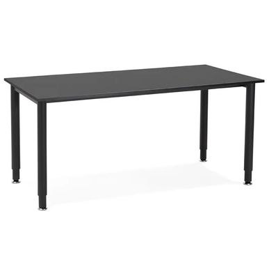 Kokoon Design Schreibtisch Buro Metall Schwarz Schwarz Tiefschwarz 160 x 75 x 80 cm