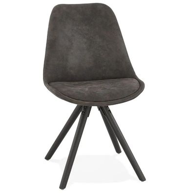 Kokoon Design Stuhl Charlie Dunkelgrau und Schwarz Tiefschwarz Dunkelgrau
