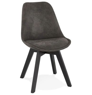 Kokoon Design Stuhl Some Dunkelgrau und Schwarz Tiefschwarz Dunkelgrau