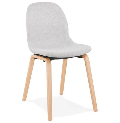 Kokoon Design Stuhl Capri Hellgrau und Natur Naturbelassen Hellgrau