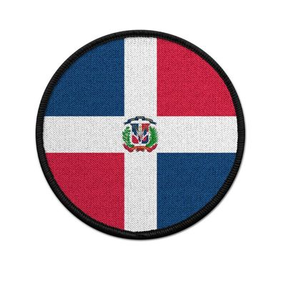 Patch 7,5cm rund Dominikanische Republik Land Karibik Hispaniola #44931