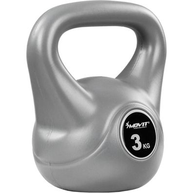 Movit® 3 kg Kettlebell Kugelhantel grau