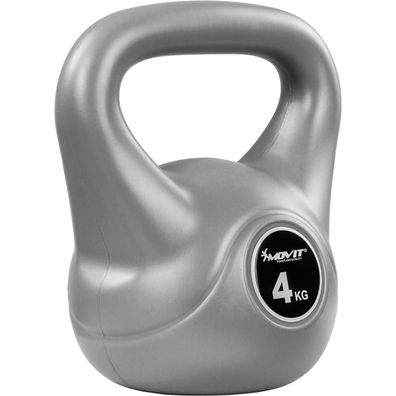 Movit® 4 kg Kettlebell Kugelhantel grau