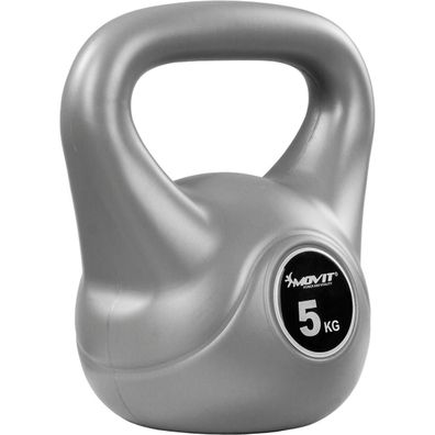 Movit® 5 kg Kettlebell Kugelhantel grau