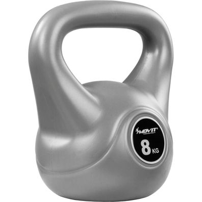 Movit® 8 kg Kettlebell Kugelhantel grau