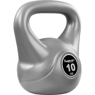 Movit® 10 kg Kettlebell Kugelhantel grau