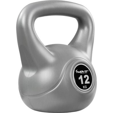 Movit® 12 kg Kettlebell Kugelhantel grau