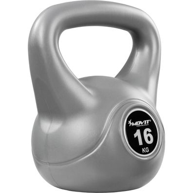 Movit® 16 kg Kettlebell Kugelhantel grau