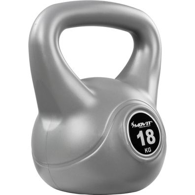 Movit® 18 kg Kettlebell Kugelhantel grau