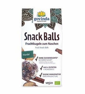 Govinda 3x Snack Balls Mandel 100g