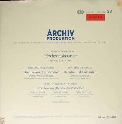 Archiv Produktion 198 166 SAPM - Daentze Aus "Terpsichore" ? Daentze Und Galli