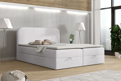 VELAR Boxspringbett mit bettkasten und Topper "BOUCLE 2", 140/160/180 x 200 cm