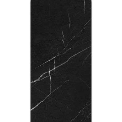 Belvit Bergamo Schwarz Marmor Fliese Glanz 60x120cm