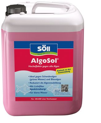 Söll Algenentferner 5 Liter Algosol für 100 Qbm Teichwasser