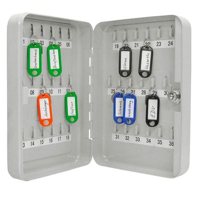 WEDO 102 53637X Schl?üsselschrank fü?r 36 Schl?üssel lichtgrau