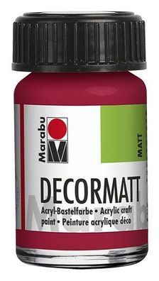 Marabu 1401 39 032 Decormatt Acryl, Karminrot 032, 15 ml