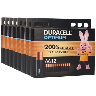 96x Duracell MN1500 AA Mignon Batterie Optimum (8x 12er Blister)