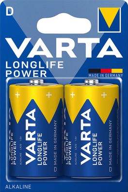 Varta 4920 Longlife Power LR20 D Batterie 2er Blister