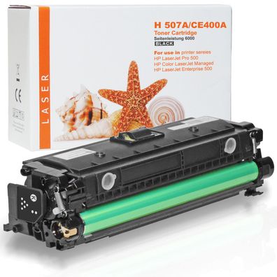 Kompatibel HP 507X, CE400X BK Schwarz Black Toner Patrone für 11.000 Seiten von Gigao