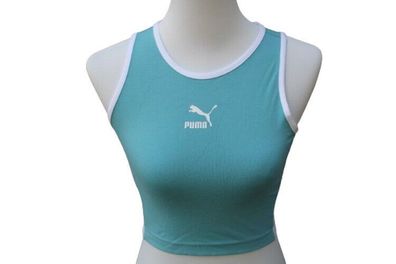 Puma Classic T7 Cropped Tank milk Top Gr. wählbar Blau Neu & OVP A222