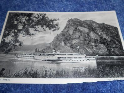 4692 Ansichtskarte- Am Rhein-an Bord des Dampfers Kaiser Wilhelm