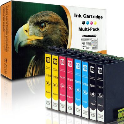 REAL 8 Druckerpatronen Set Tinte für Epson Expression Home XP 305 315 320 322 325