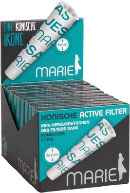 20x Marie Active Filter konisch 6auf7mm mit Aktivkohle 10er