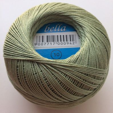 Häkelgarn BELLA 10 100%Bw. 50g Farbe 128 (hellgrün)