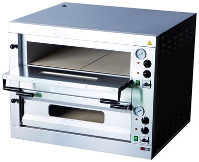 Pizzaofen Basic 4 + 4 für 8 Pizzen ø33cm elektro 9,6 kW