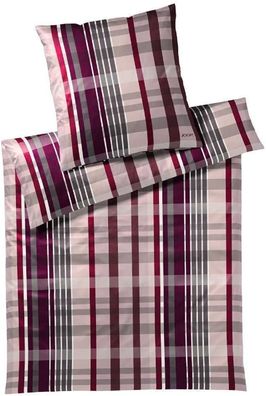 Joop! Mako-Satin Bettwäsche 155x220 Checks rose Karo rosa 4098-1