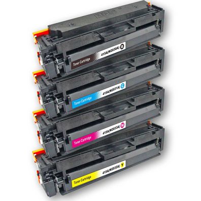 Kompatibel HP 415A mit HP Chip! W2030A, W2031A, W2033A, W2032A Sparset 4 Toner