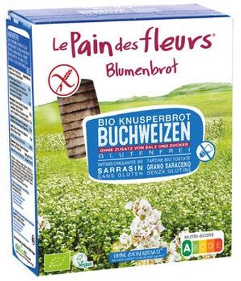 Blumenbrot - Le Pain des Fleurs Bio Knusperbrot Buchweizen ohne Zusatz von Salz