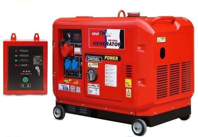 Generator Stromerzeuger Diesel 9,5kVA 3-Phasen E-Start 400V 230V AVR ATS BOX